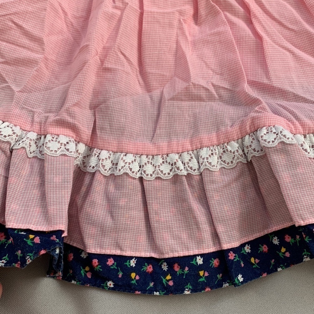 Nanas PET Kids Dress in Pink with Navy Floral Sleeves - Picture 3 of 7